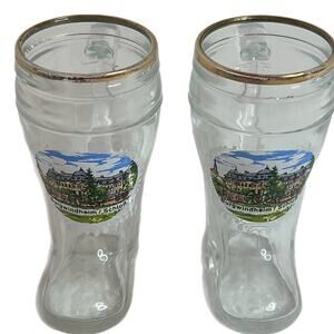 Two Burgwin Heim Germany Boot Shaped Shot Glasses